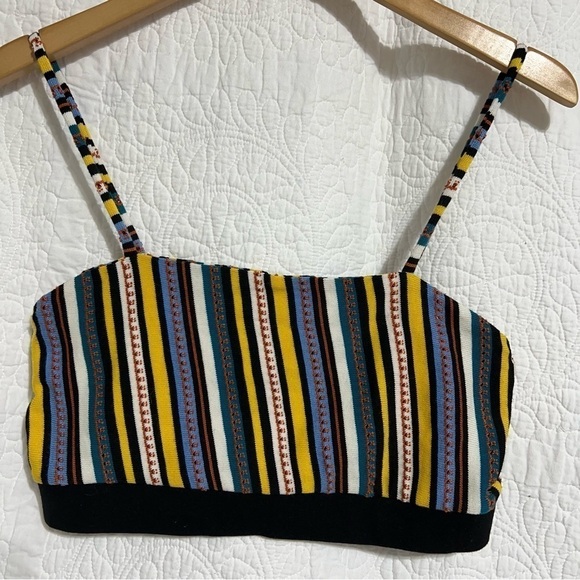 ZARA Striped Knit Cropped Tank Top, Size Medium-#335 - Picture 8 of 9